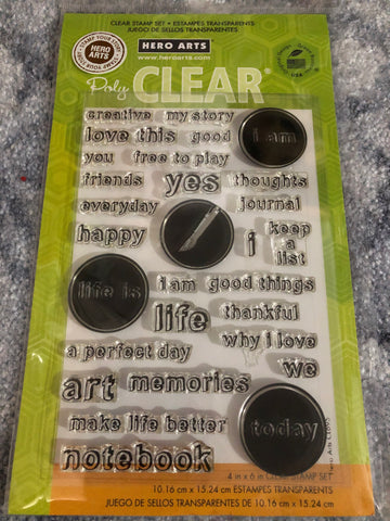 MY WORDS STAMPS - HERO ARTS CLEAR STAMPS