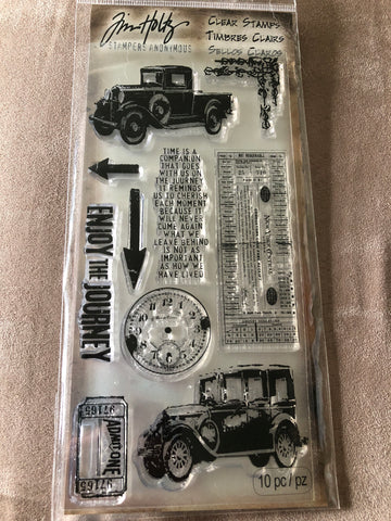THE JOURNEY TWO OLD CARS - TIM HOLTZ CLEAR STAMPS