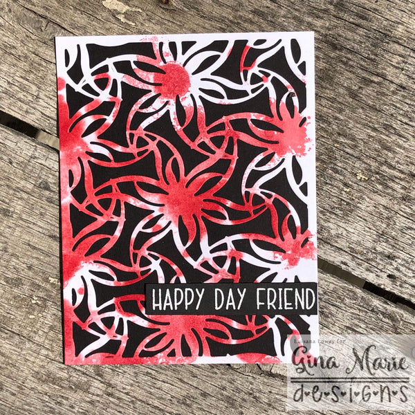 YEAR END SALE - FLOWER TWIRL BKGD DIE - Gina Marie Designs