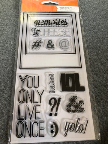 SAY CHEESE - FISKARS CLEAR STAMPS