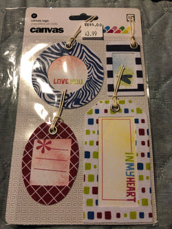 CANVAS TAGS - BASIC GREY