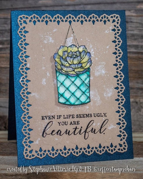 LACEY LATTICE RECTANGLE DIE SET - Gina Marie Designs