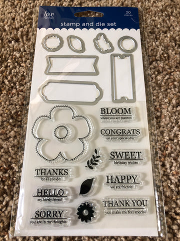HAPPY WE ARE FRIENDS - LOVE NICOLE CLEAR CLING STAMPS & COORDINATING DIES