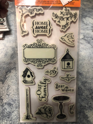 HOME SWEET HOME - FISKARS CLING STAMPS