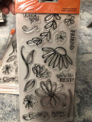 PETALS FROM SCRATCH - FISKARS CLEAR STAMPS