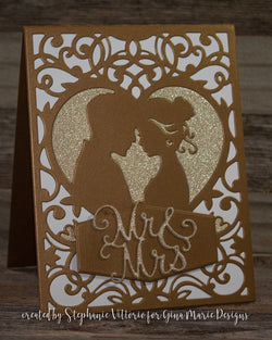 WEDDING COUPLE BKGD DIE - Gina Marie Designs