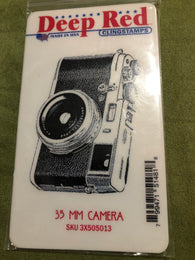 35 MM CAMERA - DEEP RED RUBBER STAMPS