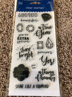 YOU ARE A GEM - LOVE NICOLE CLEAR CLING STAMPS