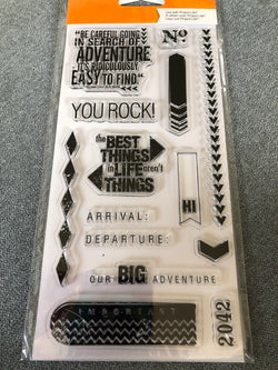 IN SEARCH OF ADVENTURE - FISKARS CLEAR STAMPS