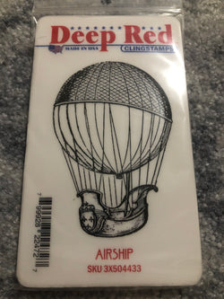 AIRSHIP - DEEP RED RUBBER STAMPS