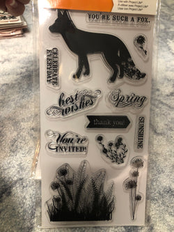 WHAT A FOX - FISKARS CLEAR STAMPS