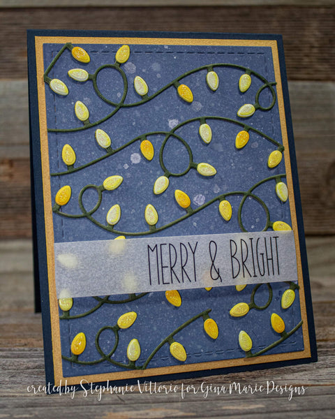 CHRISTMAS STRAND OF LIGHTS DIE SET - GINA MARIE DESIGNS