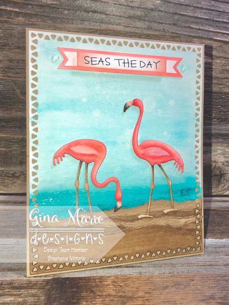 MOSAIC TRIANGLE EDGE RECTANGLE DIE SET - Gina Marie Designs