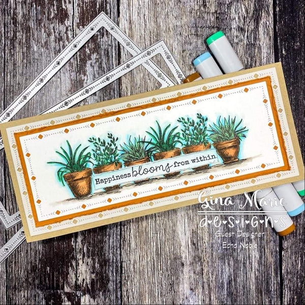 TRIBAL STITCHED NESTED SLIMLINE DIE SET - GINA MARIE DESIGNS
