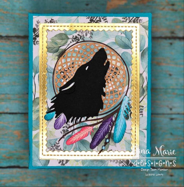 DREAM CATCHER WOLF DIE - GINA MARIE DESIGNS
