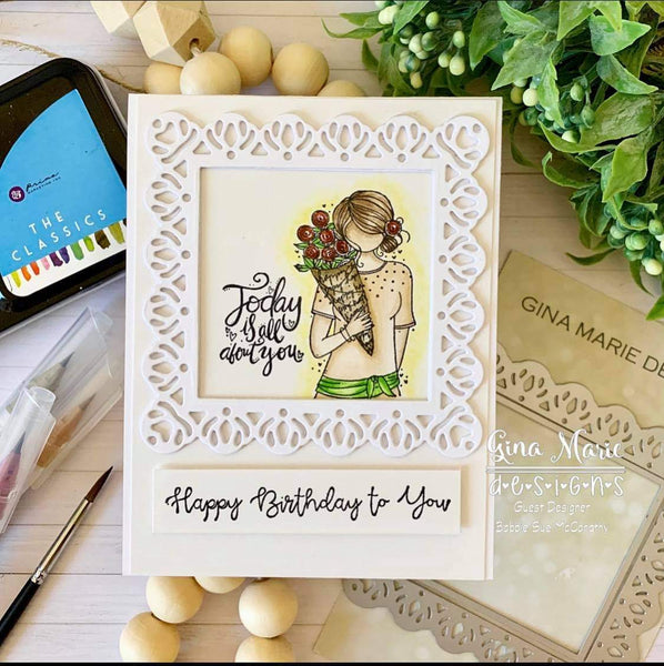 LOTUS BLOSSOM LACE SQUARE DIE SET - Gina Marie Designs