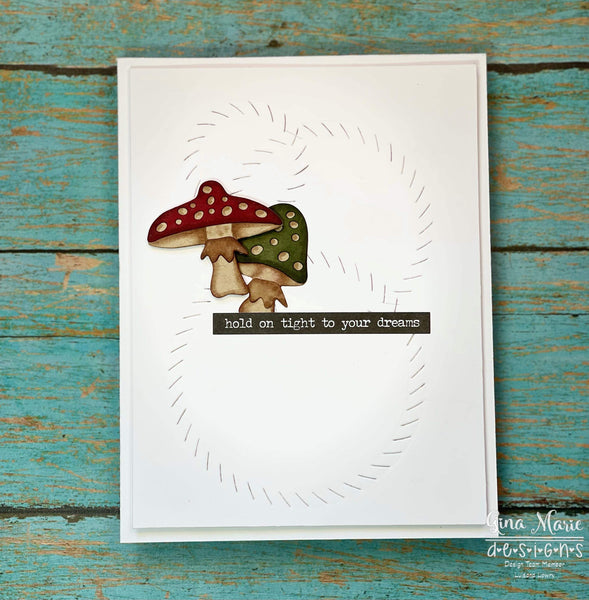 JUST STITCHES SLASH STITCHED CIRCLE DIE SET - Gina Marie Designs
