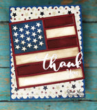 FLAG QUILT DIE 4X4 (BACK FROM RETIREMENT) - GINA MARIE DESIGNS